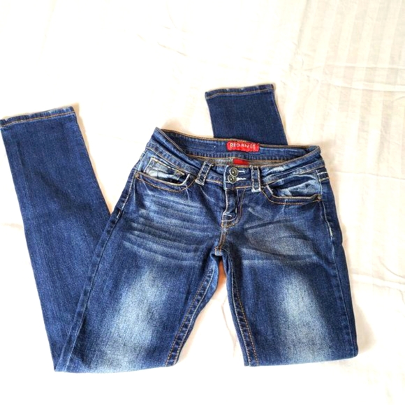 Red Rivet Jeans - Picture 2 of 3